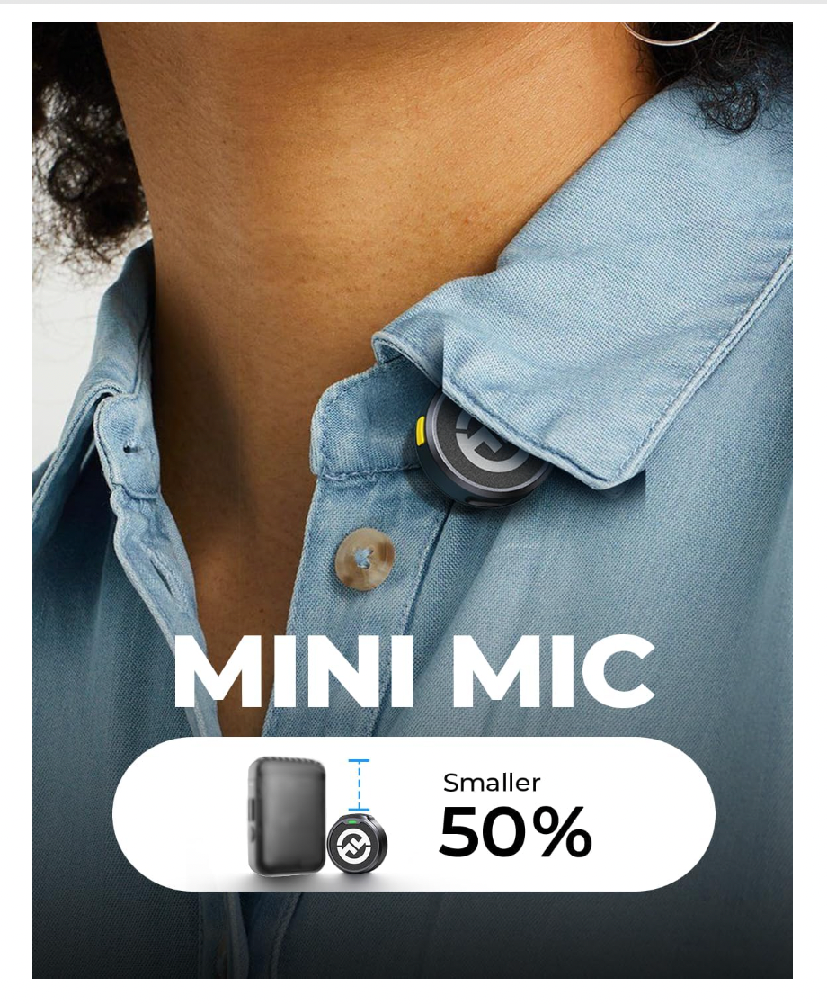 Set Micrófonos inalámbricos Lavalier: iPhone - Android - Cámara - PC - Lightning - USB-C