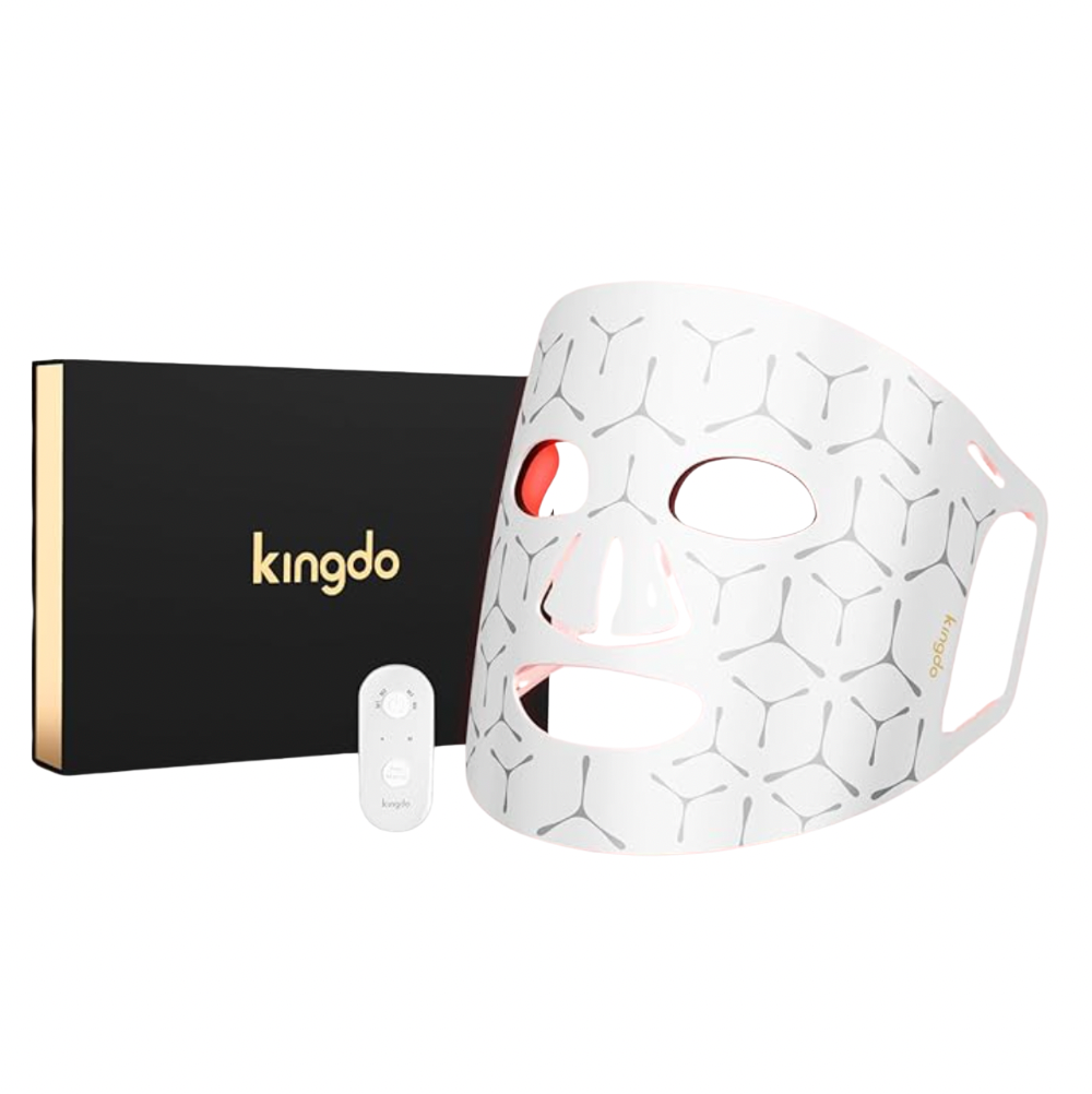 Máscara Facial Kingdo LED Luz Infrarroja + Control Remoto