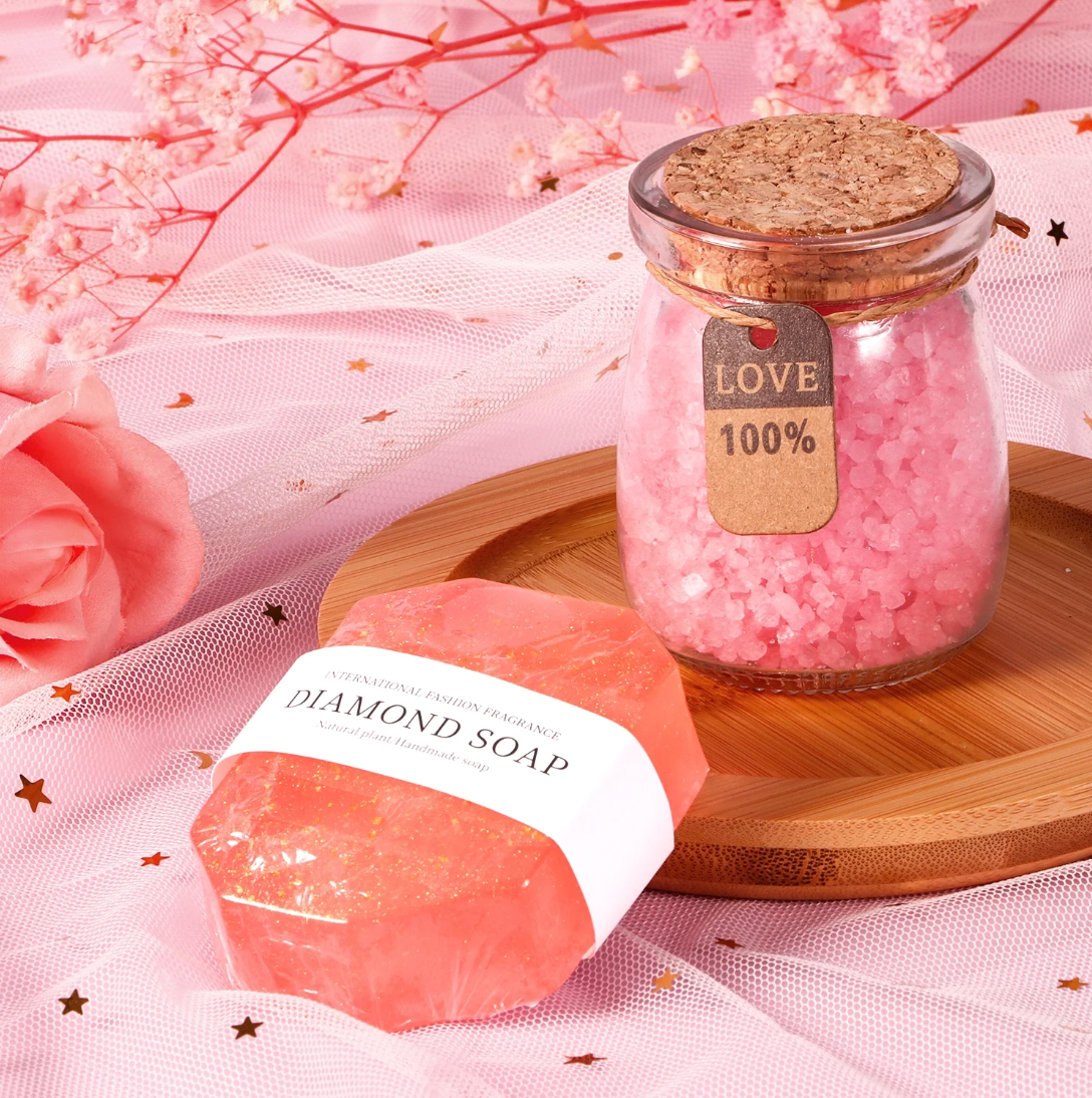 Cesta de Regalo Mujer, Juego de Cuerpo y Baño de Rosas de 8 Piezas