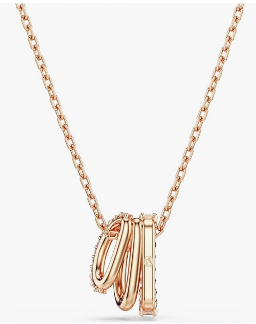 Swarovski Colgante cortes mixtos oro rosa