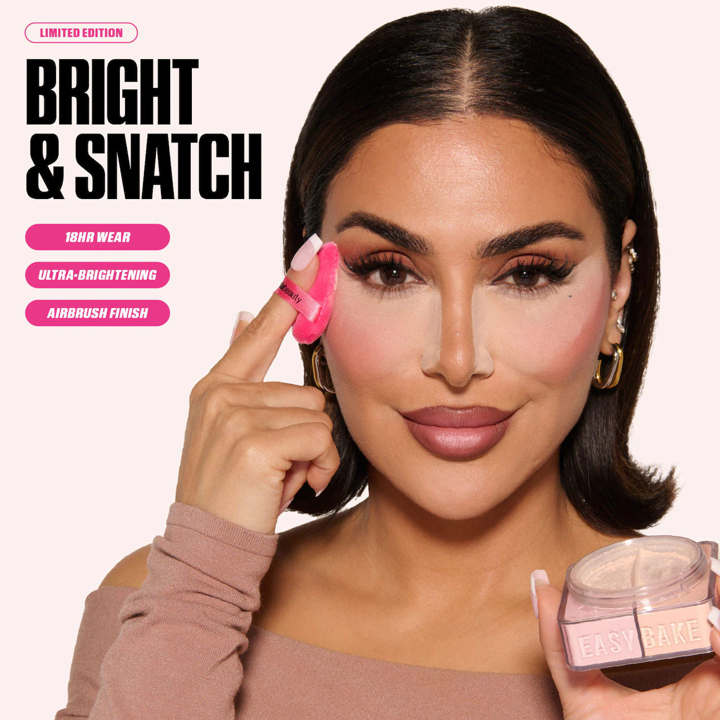 Dúo Iluminador + Corrector de Polvos Sueltos - Huda Beauty