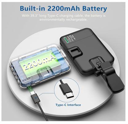 60 LED Portátil Iluminación Clip y Cámara Trípode Adaptador Recargable 2200mAh