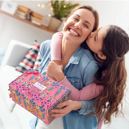 Cesta de Regalo Mujer, Juego de Cuerpo y Baño de Rosas de 8 Piezas