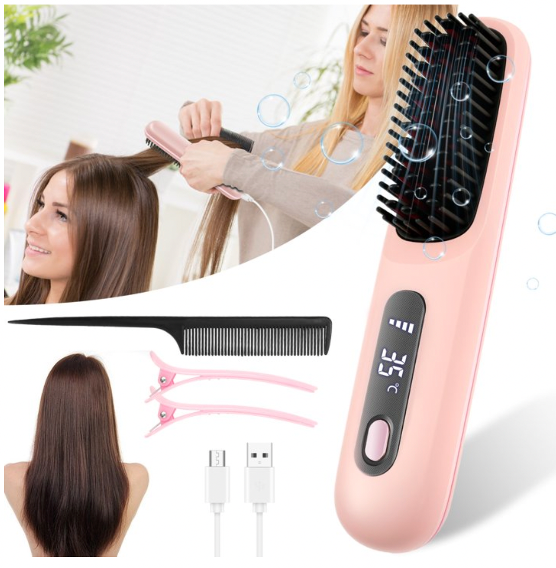 Alisador de Pelo Portátil Pantalla LED - Threns