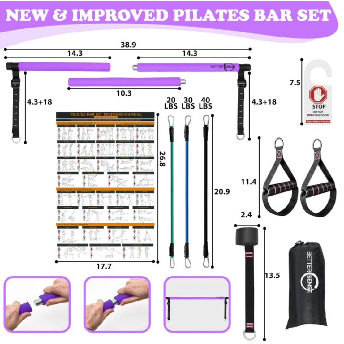 Kit de Pilates + Ejercicio Ajustable para Hombre y Mujer - Better Sense