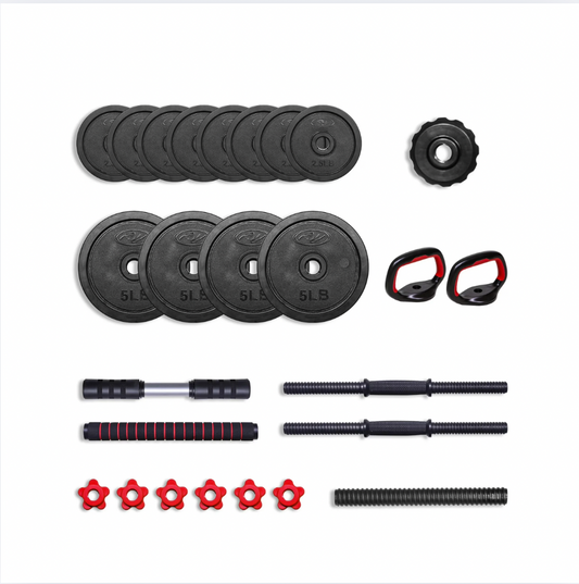 Juego de Mancuernas Ajustables 5 en 1 40 Lb