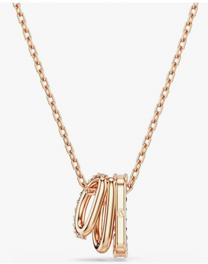 Swarovski Colgante cortes mixtos oro rosa